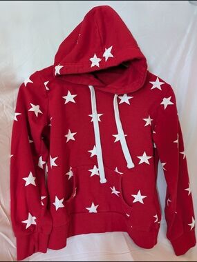 Reflex Red Hoodie with White Star Accents